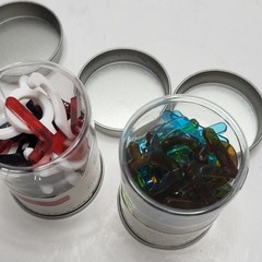 Ki Memories Mini Alphabet Soup Lot of 3 Cans Acrylic Letters Numbers Flowers
