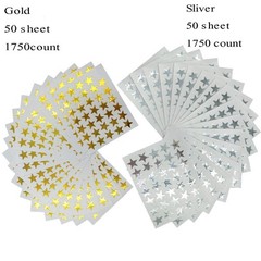 3500 Count Star Stickers Gold Silver Self-Adhesive Stickers Gold and Sliver