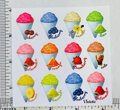 Violette Stickers Icy Snow Cones Summer Fun Food Crafts Planner Supply Scrapbook