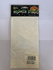 Vtg Halloween Puffy Stickers Taiwan Lot of 3 Owl Pumpkin Ghost Skeleton NOS