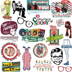 A CHRISTMAS STORY DIE CUT VINYL 50 CT STICKER PACK