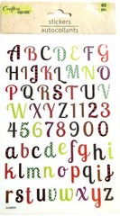 NEW-Set Of 6 Packs Of ALPHABET Stickers/Stencils/Foam Stickers For Scrapbooking