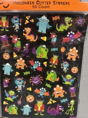 Rare Vintage 50 Stickers Collectible Halloween Glitter Monsters Candy Creatures