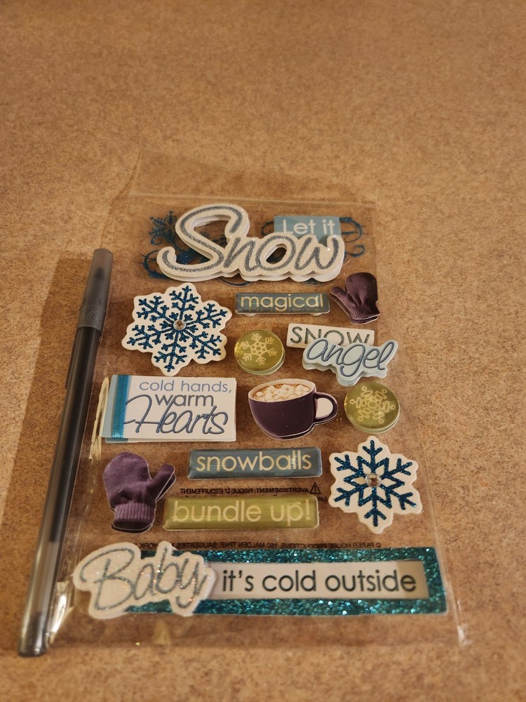The Paper House~Let It Snow~Dimensional Stickers