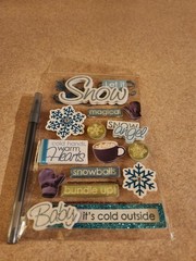 The Paper House~Let It Snow~Dimensional Stickers