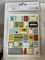 Project Life FOOTBALL Themed Cards 40 Total NEW SEALED Becky Higgins ML13A