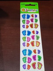 Sandylion Colorful Prismatic Feet Footprints 1 sheet NIP 3 mods