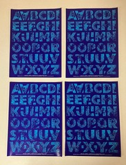 Lot of 48 Sheets of Self-adhesive Alpha Letters for Scrapbooking & Crafts