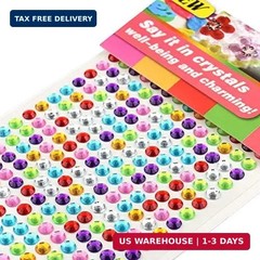 4536 Pieces Rhinestone Stickers Self-Adhesive Jewels Sticker for Kids DIY Craft