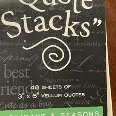 Vellum Quote Stacks Holidays & Seasons Great For Scrapbooking