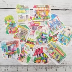 Building Stickers Asian Planner Stickers Scrapbooking Stickers Diary Stickers