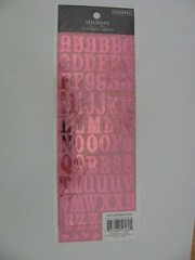 Colorbok Stickers METALLIC ALPHA DARK PINK 57 Pieces NIP