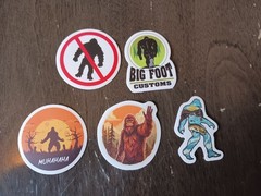 50 New Assorted Bigfoot Stickers