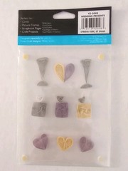 Stand-Outs -Wedding Presents- Dimensional Paper Quill Embellishments Stickers