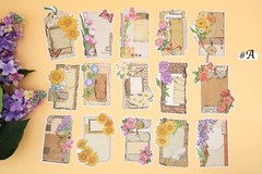 flower paper note paper | flower letter botanical themed Decorative paper set, D