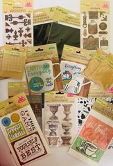 Crafters Square LOT Asst Stickers Transfer Scraper Chalkboard Scrapbooking Craft