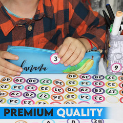 480 PCS Colorful Number Stickers 1–40 (1 Inch), Waterproof & Tear-Resistant Numb
