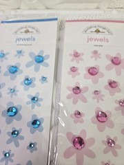 Lot Of 6 Crafts Doodlebug Mini Jewels Repeats Assorted Sizes Gems Bling Lily New