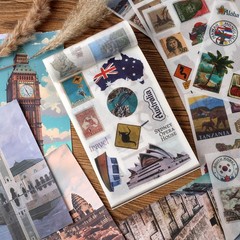 Auguro Scrapbook Stickers 300 PreCut Washi Stickers & 20 Scrapbook Papers fo…