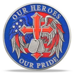 24 Pcs Guardian Cross Military Veteran Challenge Coins Bulk – God Bless Our V…