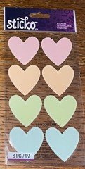 Sticko Color Hearts Labels Colorful Love Valentines Wedding Scrapbook Stickers