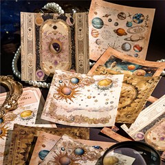 Fantasy Moon Planet Background Paper Stickers Journal Planner Decorative Collage