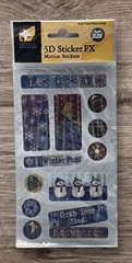 Winter Fun American Traditional Designs FX 3D Motion Stickers Scrapbooking NEW