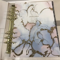 Recollections Light Gold 13 Piece 6 Ring Binder Monthly Planner