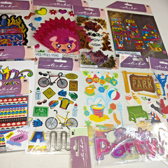 VTG Sticko EK Success Stickers Glitter Party Biking Park Rock Craft Lot of 10