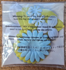 Creative Memories Reflections 64 Paper Flowers NIP light blue green white