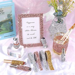 4 Widths Rose Gold 2mm Rhinestone Crystal Diamond DIY Decor Strip Sticker Decal
