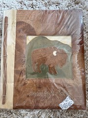 Handmade Album Of Natural Material Buffalo Jackson Hole Scrapbooking Craft New