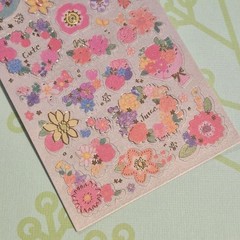 Vintage Modern Stickii Club Flowers Cottage core Junk Journal Sticker Sheet Lot