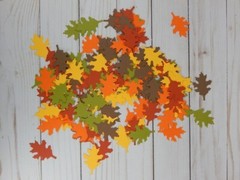 100 OAK LEAVES, Punchies/Die Cuts, Fall/Autumn, 20 Each of 5 different Colors
