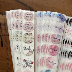 300pcs Cute Thank You Stickers 1 inch Small Business Decorate Envelopes Sealing