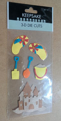 Keepsake Essentials (DG) Summer Embellishments 3-D Die Cuts for Scrapbooking NEW