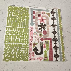 Bo Bunny Combo Multicolor Love Bandit Scrapbooking Stickers 10LBC129
