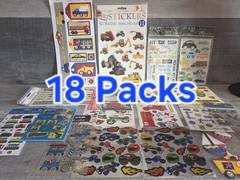 Lot Of 18 Various Transportation Scrapbooking Stickers Trains Thomas Trucks b101