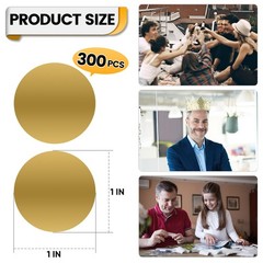 300 Pcs Scratch Off Stickers Sitckers 1 inches Round Self Adhesive Scratch Off
