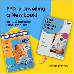 Tear Resistant Vinyl Sticker Paper – 50 Sheets 8.5 x 11