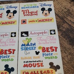 Mickey Mouse Disney Theme Park Phrase Stickers By Sandy Lion 5.5×12 (2) Sheets