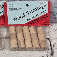 Vintage Wooden Items Spools Cows Churns for Crafting Folk Art Country Crafts Lot