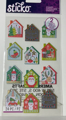 Sticko Holiday Houses Stickers EK Success 2020 Christmas Foil Accents 24PC New