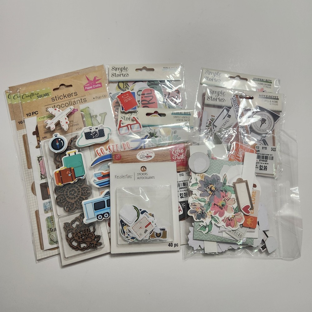 Junk Journal Ephemera Grab Bag Of Random Materials Mixed-Media Mixed Lot