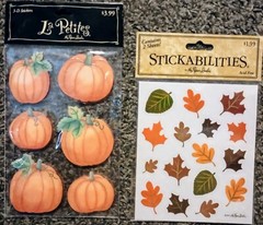 15 Pk Fall & Thanksgiving Themed Scrapbook Craft Sticker Bundle
