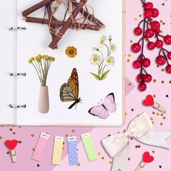 Transparent Flower and Butterfly Stickers for Scrapbooking, Journaling – Vint…