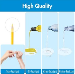 1000 PCS Round Clear Seal Stickers, Transparent Envelope Mail Wafer Seal Self…