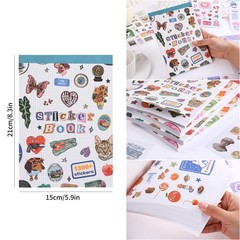 Girl’s Korean Sticker Book, Food and Daily Life Theme – 1300+ Cute Dream Blue