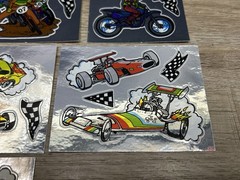 Vintage 1980’s Metallic Foil Vending Sticker Lot BMX Bikes Cars Motorcycle