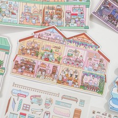 4 Sets Pirate Ship 3D Scene Sticker Therapy for Adults,DIY 3D Stickers Scene …